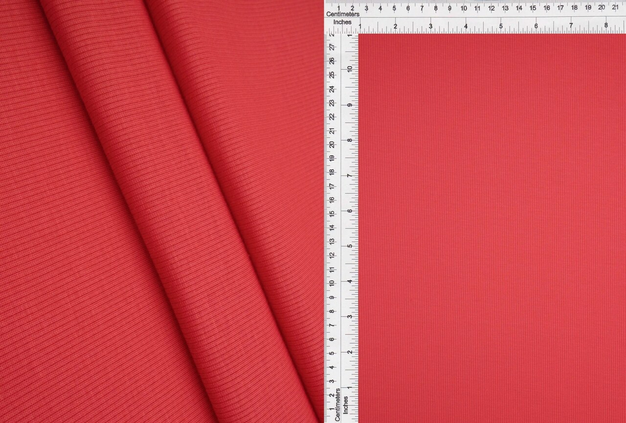 1 Yard 2x1 Solid Rib Knit Fabric, 54/56″ Wide Polyester Spandex Blend